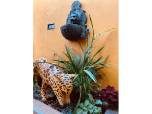 Jardim decorado do Instituto Oliveira Lara